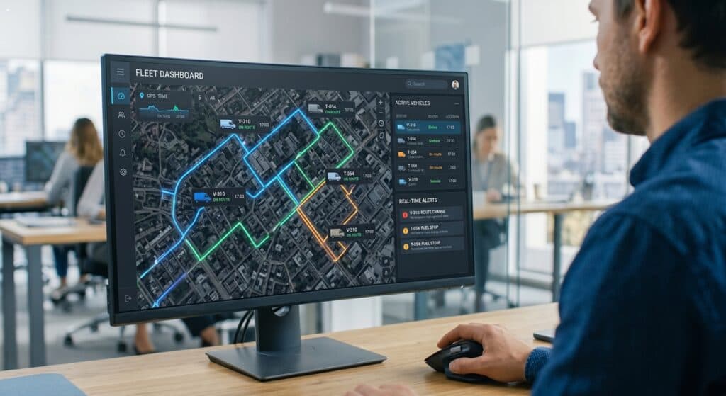 법인차량 탁송 서비스 관련 실시간 GPS 배차 관제 모니터링 (Corporate vehicle consignment service real-time GPS fleet monitoring)