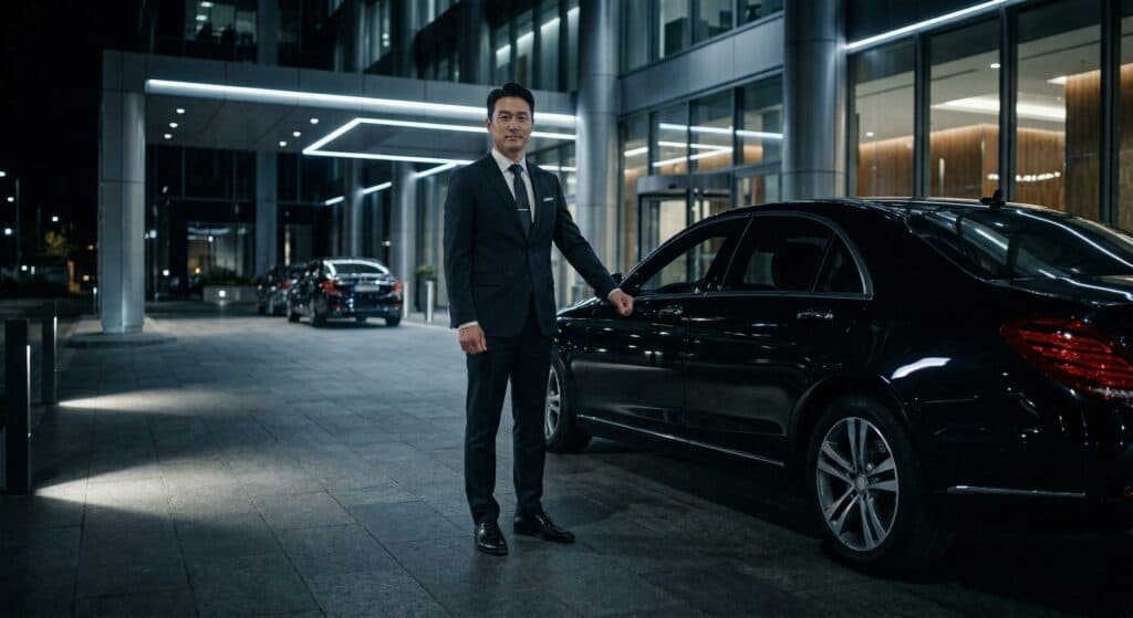 법인대리운전기사 관련 야간 대기하는 모습