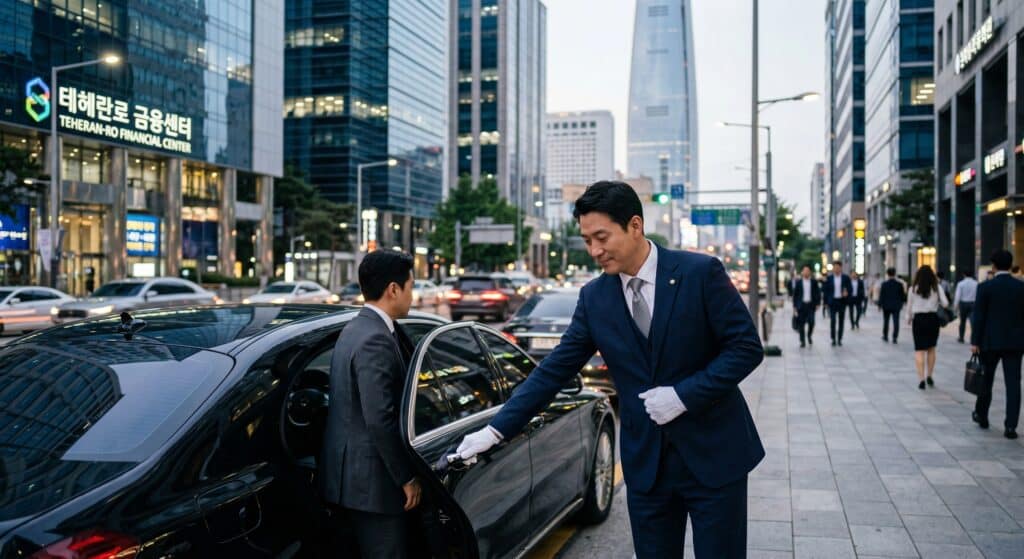 강남구 법인대리운전 관련 정장 차림의 전문 기사 서비스