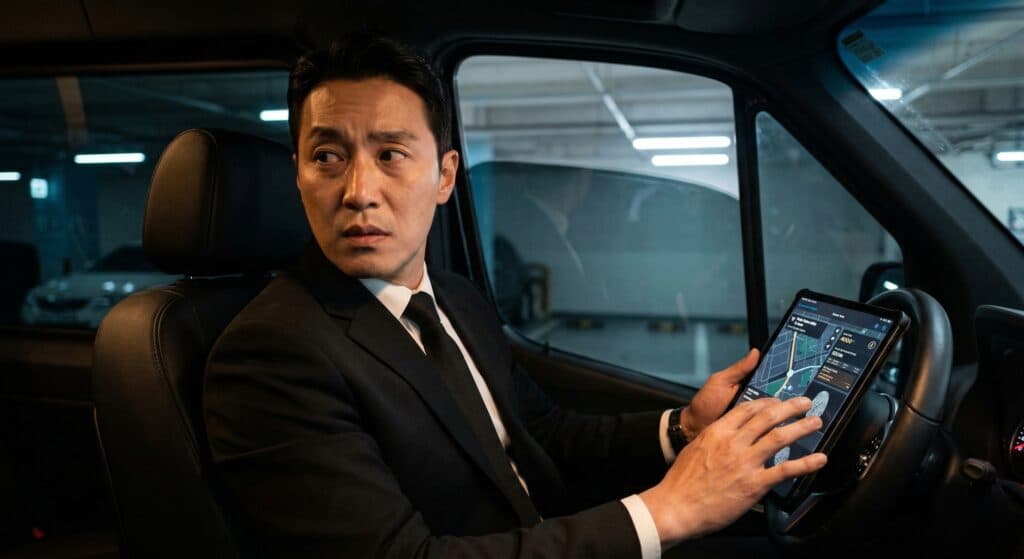 법인대리운전업체 관련 비즈니스 이동 보안을 책임지는 모습