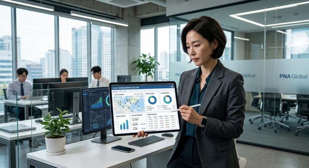 수행기사 관련 법인 전용 관리자 페이지 확인 모습