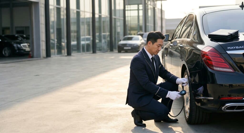 수행기사 관련 안전 운행 수칙을 점검하는 전문 기사