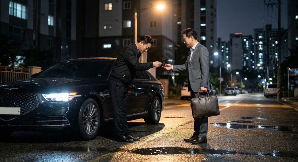 대리운전추천 관련 목적지에 안전하게 도착한 차량