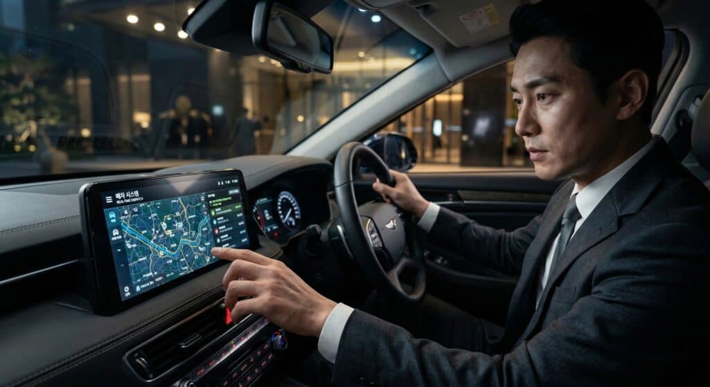 법인대리운전업체 관련 실시간 배차 시스템을 확인하는 모습