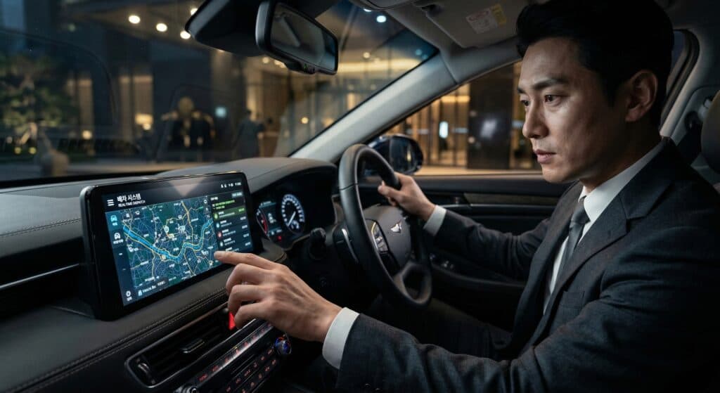 법인대리운전업체 관련 실시간 배차 시스템을 확인하는 모습