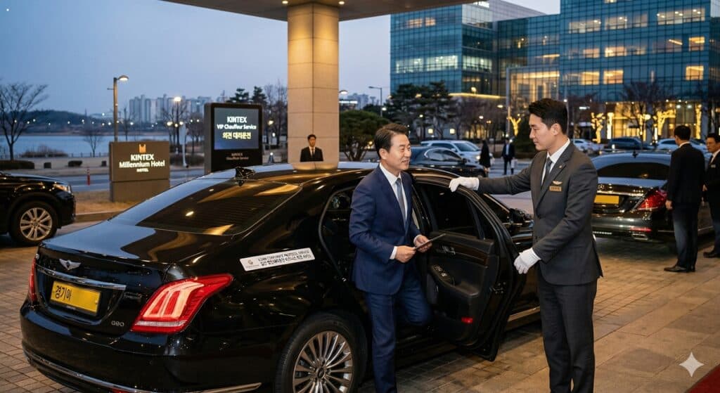 일산 법인대리운전 관련 비즈니스 의전 서비스를 제공하는 모습