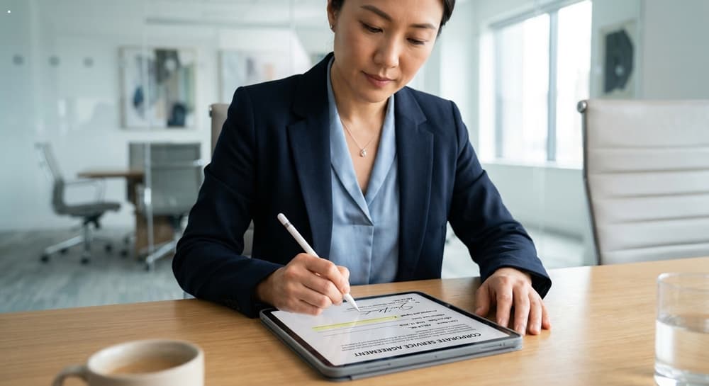 탁송대리 관련 법인 계약을 위해 상담을 진행하는 모습