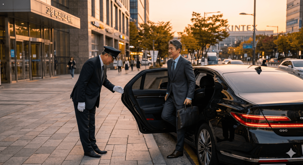 기업용 대리운전 관련 앱을 통해 적립된 마일리지를 확인하는 모습