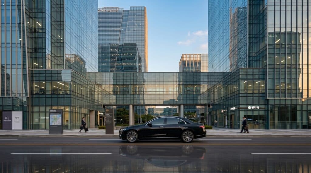 법인대리운전추천 관련 고급 차량이 안전하게 이동하는 모습