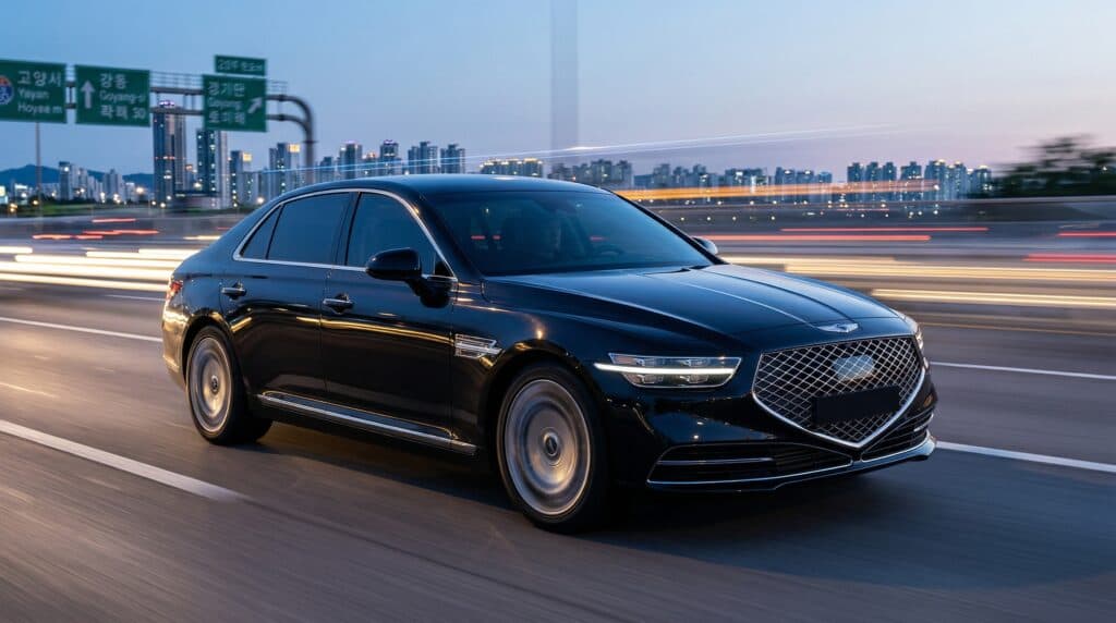 임원수행기사 관련 보안이 유지되는 비즈니스 이동 모습