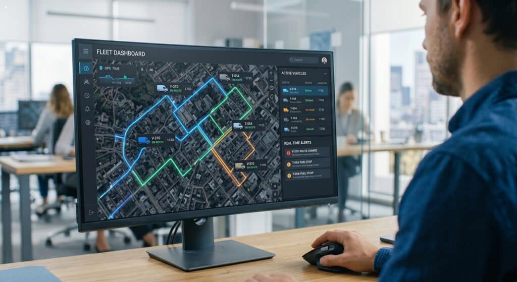 법인차량 탁송 서비스 관련 실시간 GPS 배차 관제 모니터링 (Corporate vehicle consignment service real-time GPS fleet monitoring)